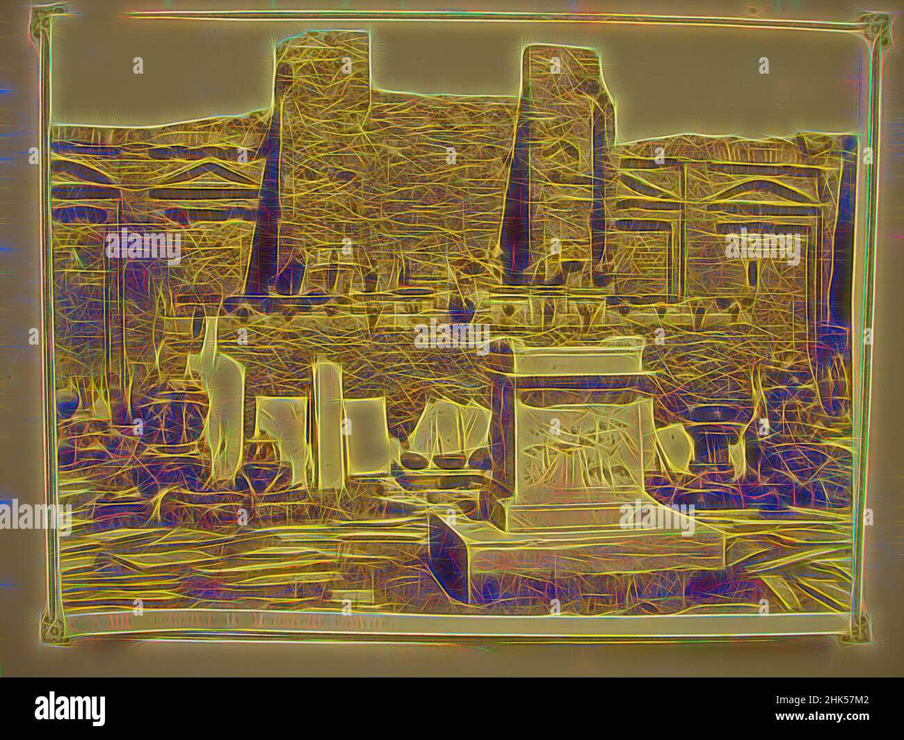 Inspiré par Untitled, Georgio Sommer, photographie argentée sur papier, n.d., 3 1/2 x 2 1/4 po., 8,9 x 5,7 cm, réimaginé par Artotop. L'art classique réinventé avec une touche moderne. Conception de lumière chaleureuse et gaie, de luminosité et de rayonnement de lumière. La photographie s'inspire du surréalisme et du futurisme, embrassant l'énergie dynamique de la technologie moderne, du mouvement, de la vitesse et révolutionne la culture Banque D'Images