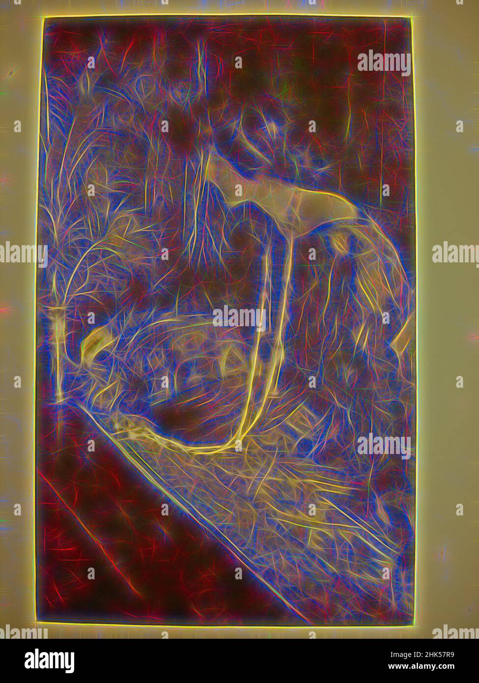 Inspiré par Lenore, Joseph T. Keiley, cuisine américaine, 1869-1914, Photogravure, 1907, feuille: 11 7/8 x 8 1/8 po, revisitée par Artotop. L'art classique réinventé avec une touche moderne. Conception de lumière chaleureuse et gaie, de luminosité et de rayonnement de lumière. La photographie s'inspire du surréalisme et du futurisme, embrassant l'énergie dynamique de la technologie moderne, du mouvement, de la vitesse et révolutionne la culture Banque D'Images