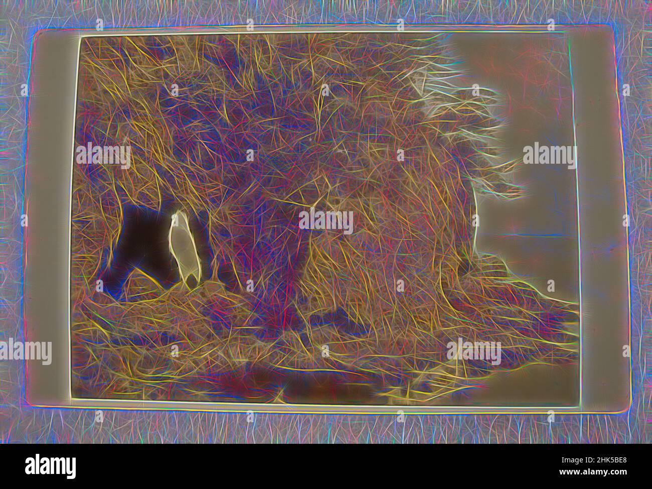 Inspiré par la vue du Japon, photographie en argent d'albumine montée sur, Japon, fin 19th-début 20th siècle, 4 3/16 x 6 7/16 po., 10,6 x 16,3 cm, réimaginé par Artotop. L'art classique réinventé avec une touche moderne. Conception de lumière chaleureuse et gaie, de luminosité et de rayonnement de lumière. La photographie s'inspire du surréalisme et du futurisme, embrassant l'énergie dynamique de la technologie moderne, du mouvement, de la vitesse et révolutionne la culture Banque D'Images