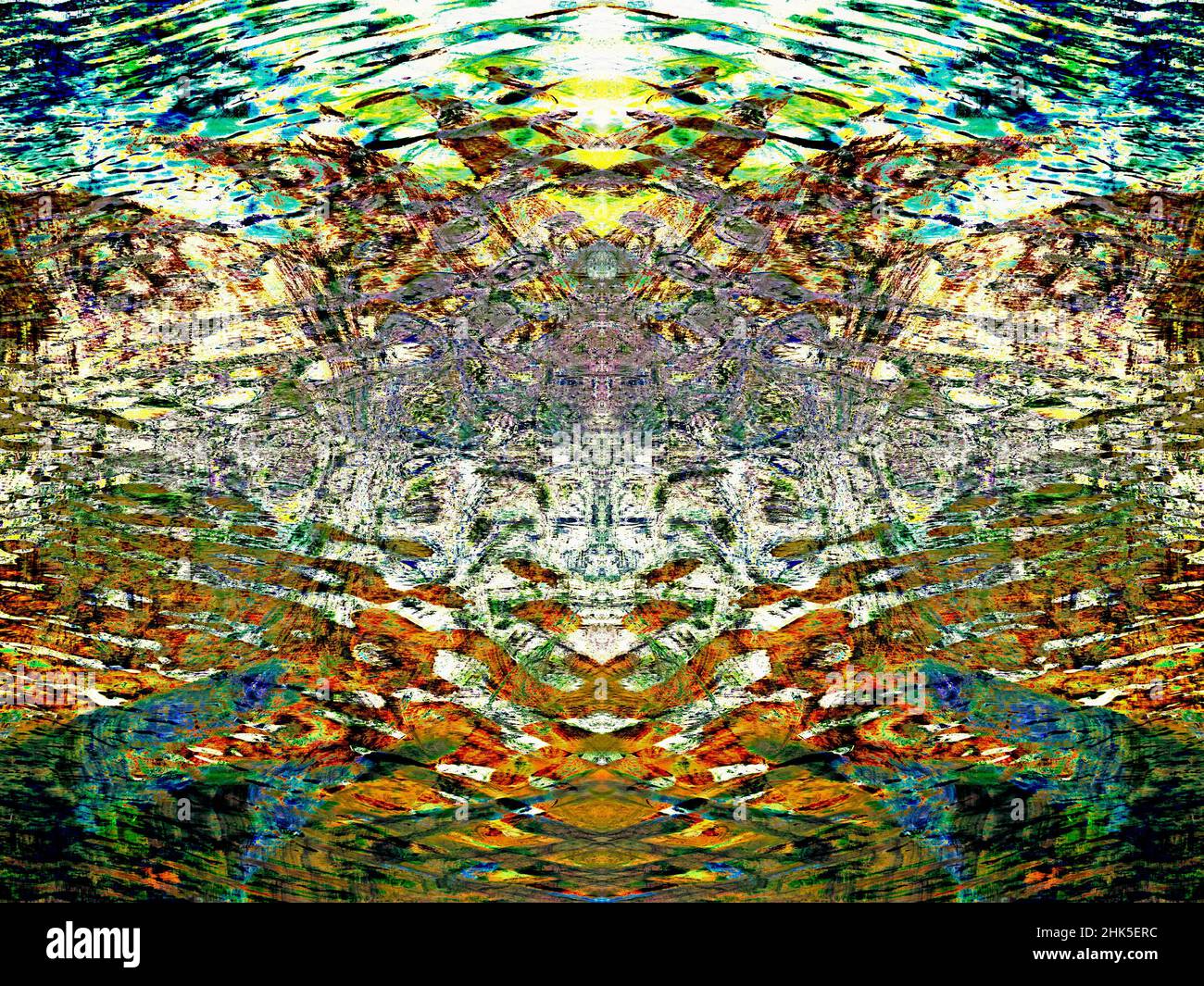 Cela a commencé comme une image des ondulations d'eau dans le beau et pittoresque fleuve Douro du Portugal.Mais puis je suis devenu aventureux et je l'ai transformé en somet Banque D'Images