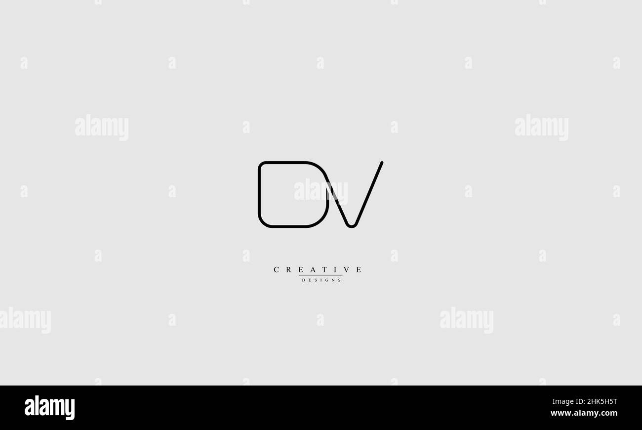 Logo DV VD D V Vector Illustration de Vecteur