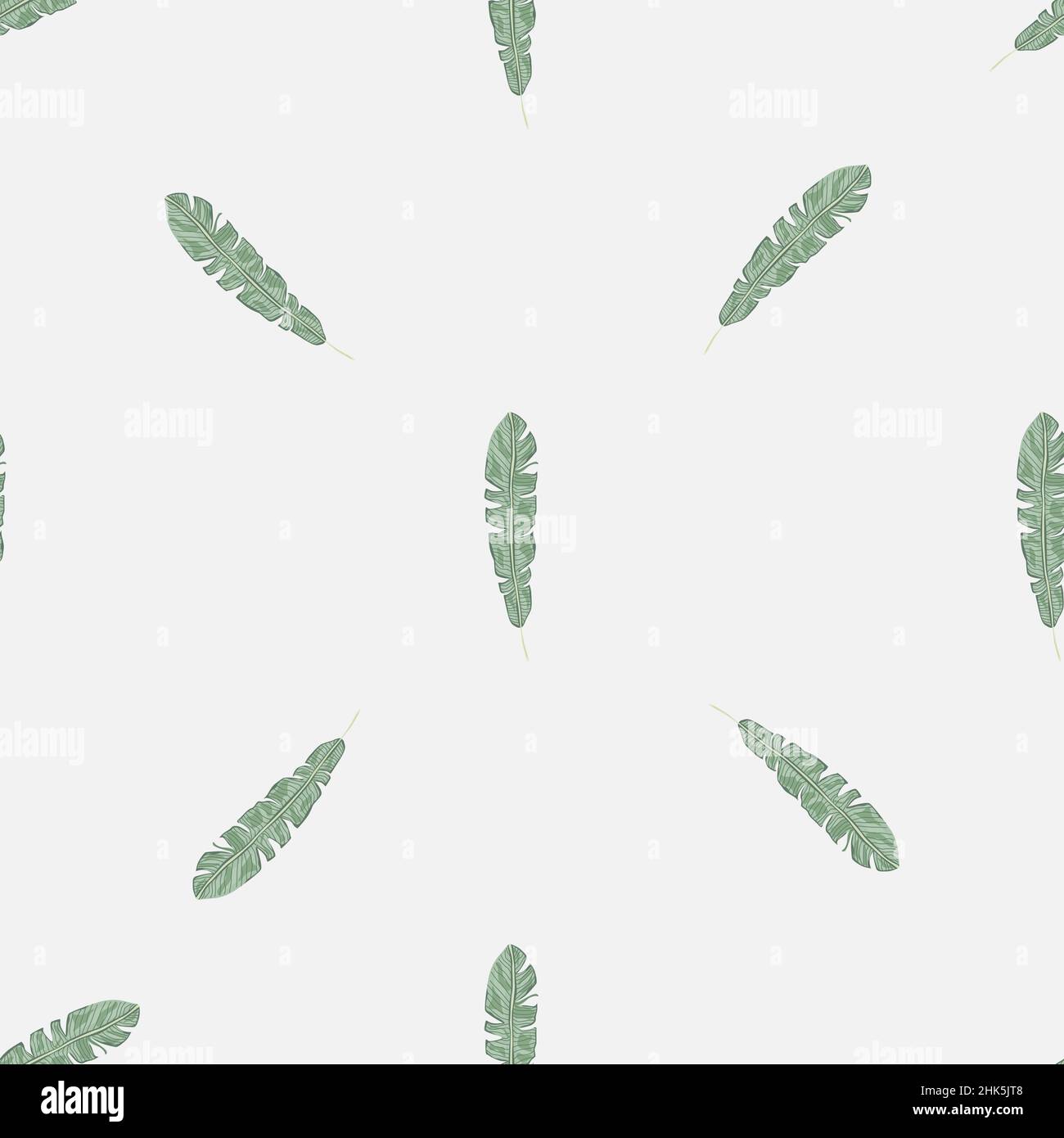 Style minimaliste sans coutures avec décoration petites feuilles de palmier.Arrière-plan pastel clair.Imprimé vectoriel plat pour le textile, le tissu, le papier cadeau, Illustration de Vecteur