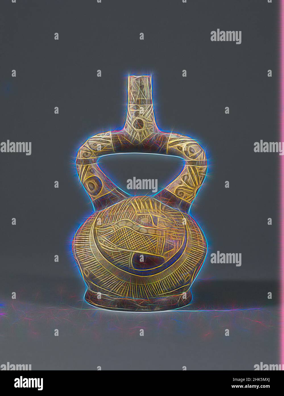 Inspiré par Stirrup bec Vessel avec motifs peints, Moche, Middle Horizon, c.164–1000, c.164–800, Céramique avec pigment, faite à Chepen, la Libertad département, Perú, Amérique du Sud, Site de San José de Moro, céramique, conteneurs, 8 1/2 x 5 x 5 po. (21,6 x 12,7 x 12,7 cm, repensé par Artotop. L'art classique réinventé avec une touche moderne. Conception de lumière chaleureuse et gaie, de luminosité et de rayonnement de lumière. La photographie s'inspire du surréalisme et du futurisme, embrassant l'énergie dynamique de la technologie moderne, du mouvement, de la vitesse et révolutionne la culture Banque D'Images Inspiré par Stirrup bec Vessel avec motifs peints, Moche, Middle Horizon, c.164–1000, c.164–800, Céramique avec pigment, faite à Chepen, la Libertad département, Perú, Amérique du Sud, Site de San José de Moro, céramique, conteneurs, 8 1/2 x 5 x 5 po. (21,6 x 12,7 x 12,7 cm, repensé par Artotop. L'art classique réinventé avec une touche moderne. Conception de lumière chaleureuse et gaie, de luminosité et de rayonnement de lumière. La photographie s'inspire du surréalisme et du futurisme, embrassant l'énergie dynamique de la technologie moderne, du mouvement, de la vitesse et révolutionne la culture Banque D'Images