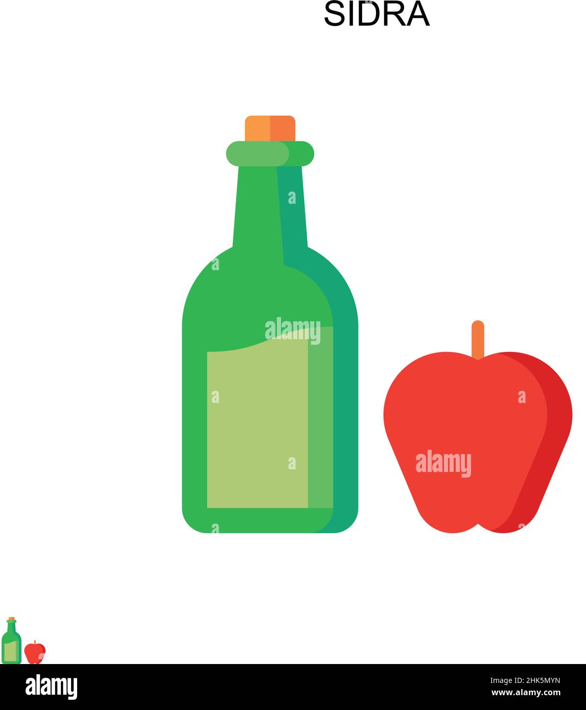 Icône de vecteur simple Sidra.Modèle de conception de symbole d'illustration pour élément d'interface utilisateur Web mobile. Illustration de Vecteur