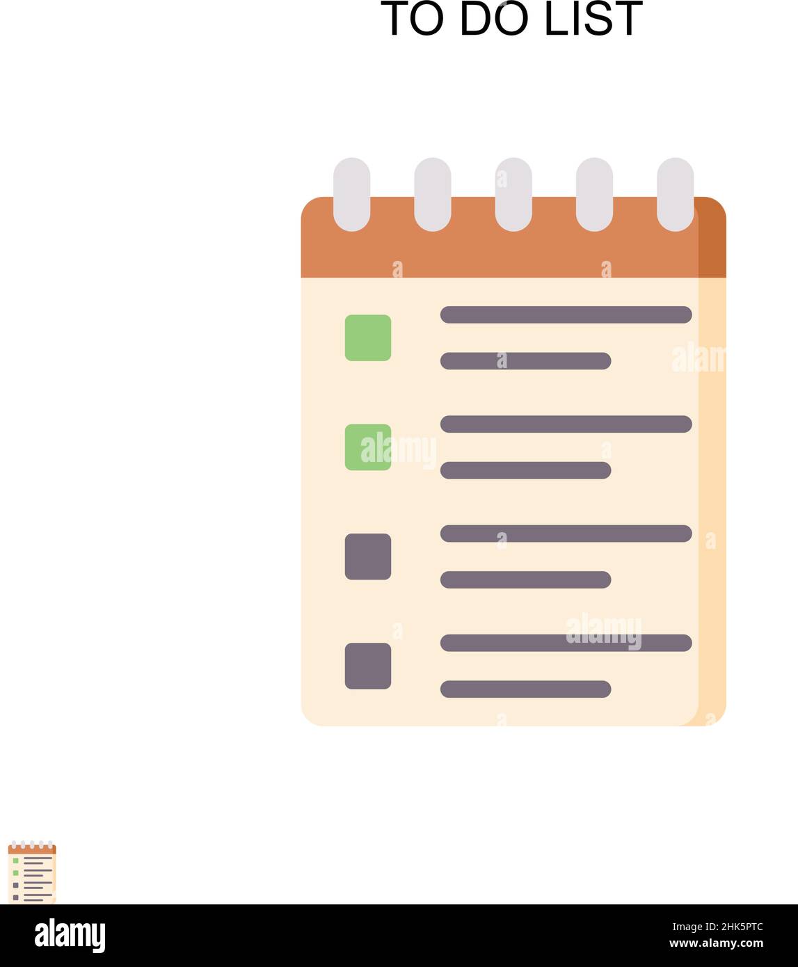 Liste des tâches icône de vecteur simple.Modèle de conception de symbole d'illustration pour élément d'interface utilisateur Web mobile. Illustration de Vecteur