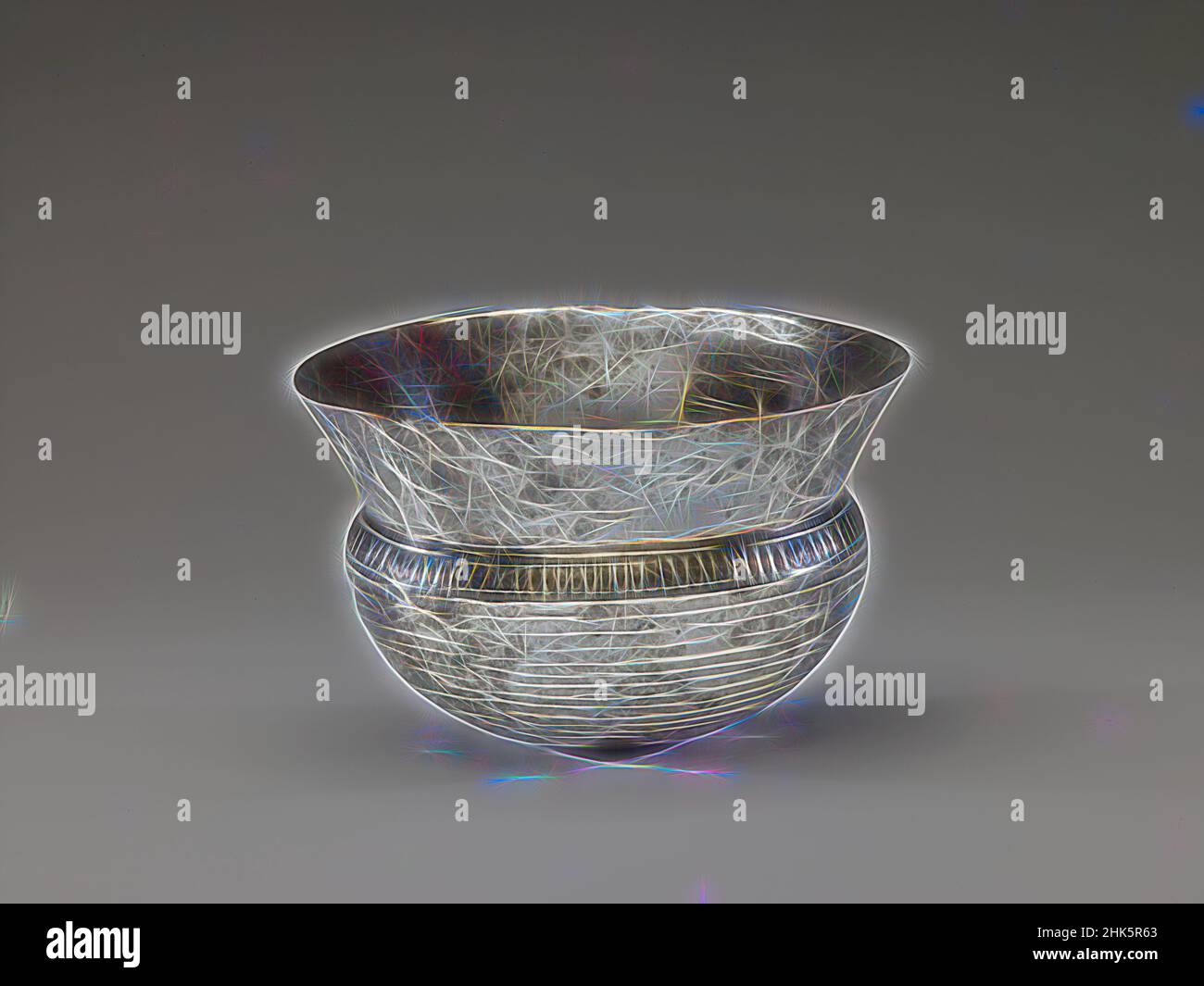 Inspiré par Bowl, Achaemenid Perse, 550–331 BC, 6th–5th Century BC, argent, Asie occidentale, Iran, Asie, conteneurs, métallurgie, 8 x 5 1/2 po (20,3 x 14 cm, repensé par Artotop. L'art classique réinventé avec une touche moderne. Conception de lumière chaleureuse et gaie, de luminosité et de rayonnement de lumière. La photographie s'inspire du surréalisme et du futurisme, embrassant l'énergie dynamique de la technologie moderne, du mouvement, de la vitesse et révolutionne la culture Banque D'Images