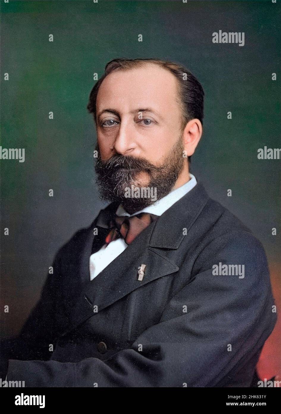 Portrait de Camille Saint-Saens (Saint Saens, 1835-1921), compositeur français. Banque D'Images