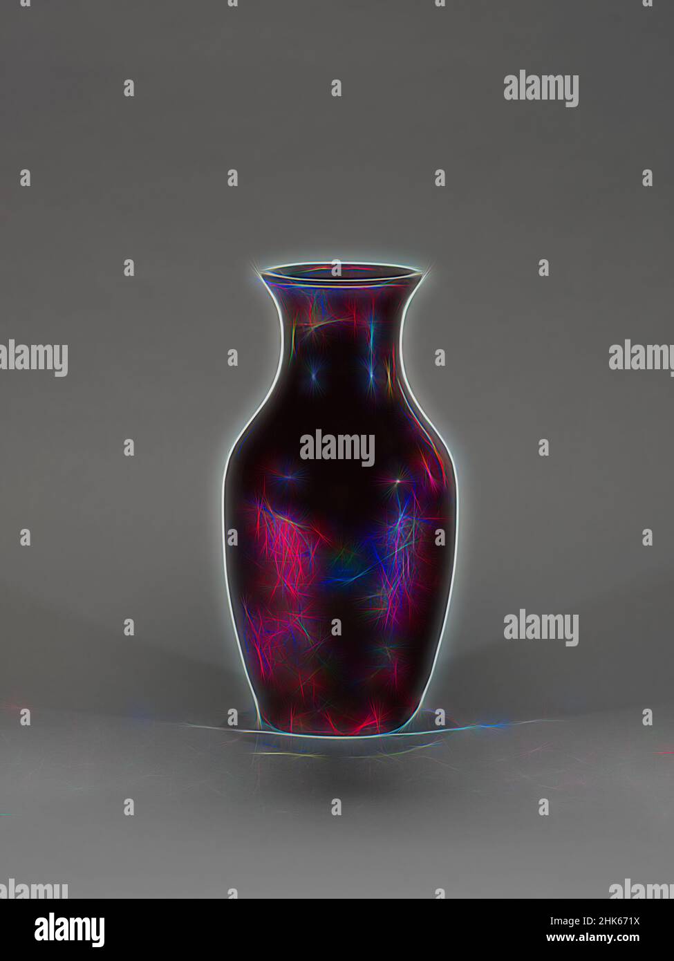 Inspiré par vase, Hugh C. Robertson, cuisine américaine, 1844–1908, Chelsea Keramic Art Works, Chelsea, Massachusetts, 1872–1889, c.1885–89, Grès émaillé, fabriqué à Chelsea, Massachusetts, États-Unis, Amérique du Nord et Amérique centrale, céramique, conteneurs, 8 3/4 x 4 1/4 po. (22,2 x 10,8 cm, repensé par Artotop. L'art classique réinventé avec une touche moderne. Conception de lumière chaleureuse et gaie, de luminosité et de rayonnement de lumière. La photographie s'inspire du surréalisme et du futurisme, embrassant l'énergie dynamique de la technologie moderne, du mouvement, de la vitesse et révolutionne la culture Banque D'Images