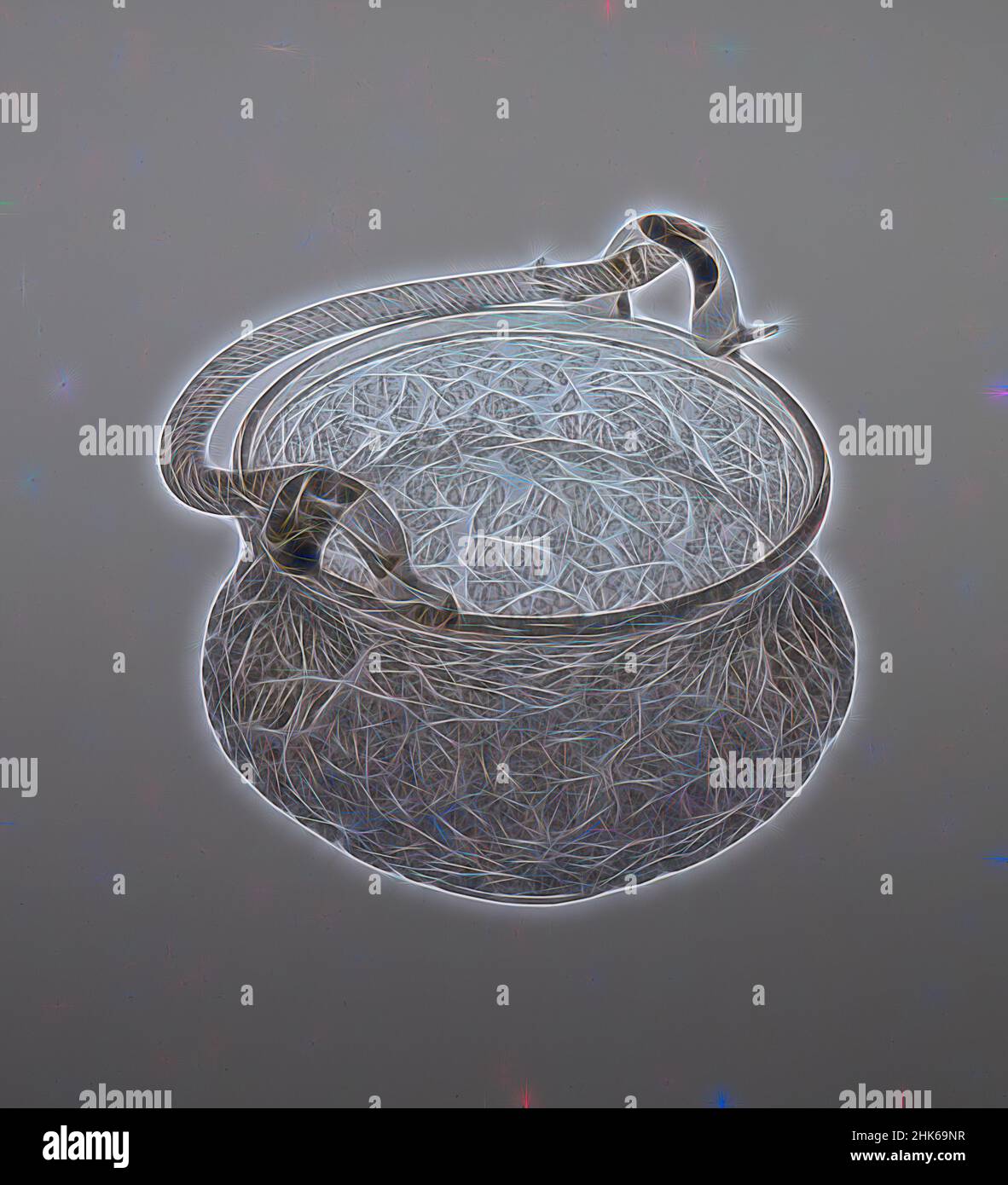 Inspiré par la caille de glace, néerlandaise ou vénitienne, vers 1580, Glass, pays-Bas, Europe, Venise, Vénétie, République de Venise (la Serenissima), Italie, Europe, conteneurs, verrerie, 5 5/8 x 7 11/16 po (14,3 x 19,5 cm, repensé par Artotop. L'art classique réinventé avec une touche moderne. Conception de lumière chaleureuse et gaie, de luminosité et de rayonnement de lumière. La photographie s'inspire du surréalisme et du futurisme, embrassant l'énergie dynamique de la technologie moderne, du mouvement, de la vitesse et révolutionne la culture Banque D'Images