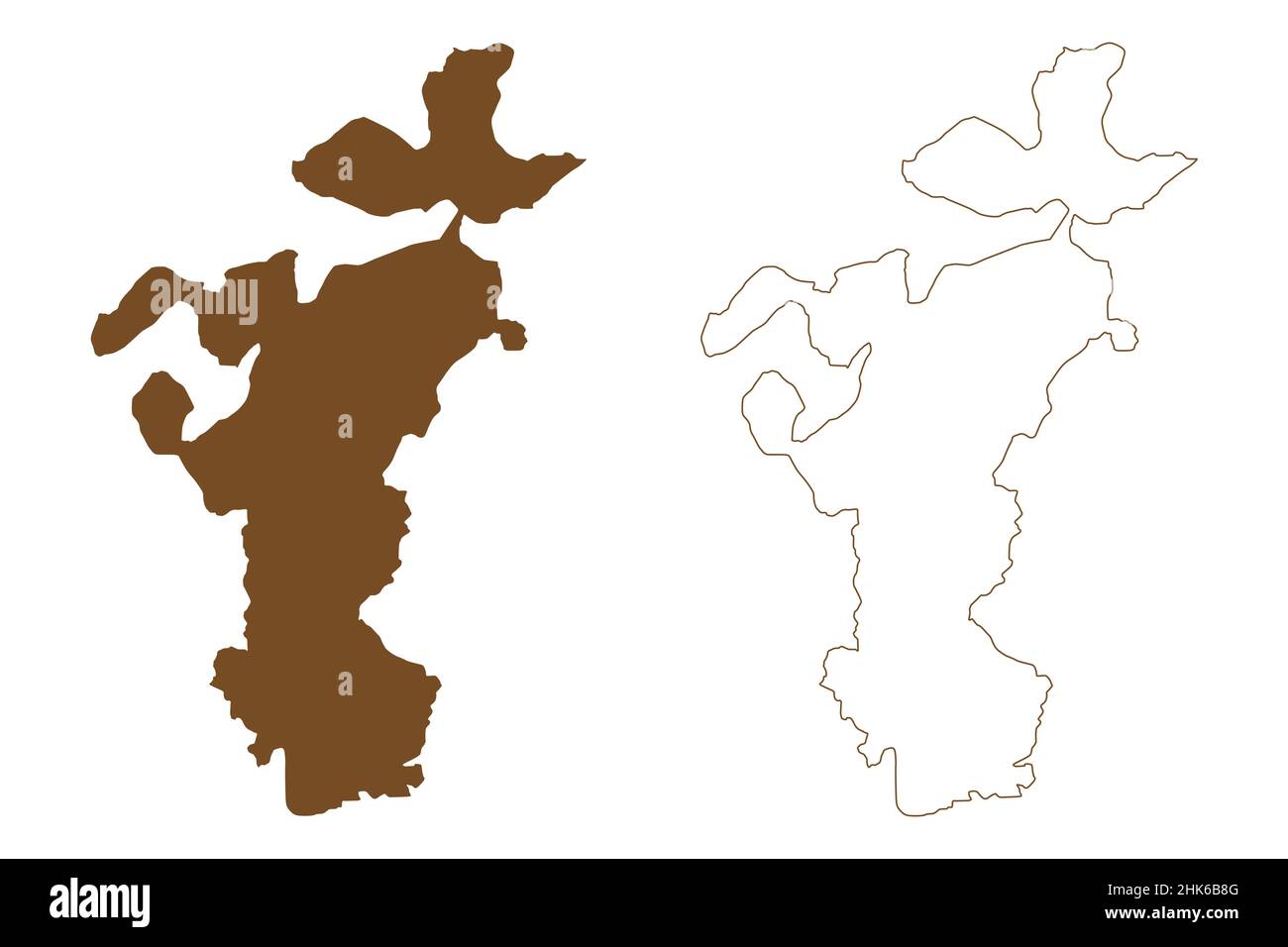 Île du sud du Ronaldsay (Royaume-Uni de Grande-Bretagne et d'Irlande du Nord, Écosse, Îles Orcades) carte illustration vectorielle, scribble sketch Isle Illustration de Vecteur