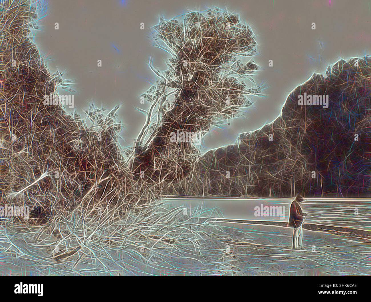 Inspiré par Roto-ehu, studio Burton Brothers, studio de photographie, fin du XIXe siècle, Dunedin, Photographie, revisitée par Artotop. L'art classique réinventé avec une touche moderne. Conception de lumière chaleureuse et gaie, de luminosité et de rayonnement de lumière. La photographie s'inspire du surréalisme et du futurisme, embrassant l'énergie dynamique de la technologie moderne, du mouvement, de la vitesse et révolutionne la culture Banque D'Images