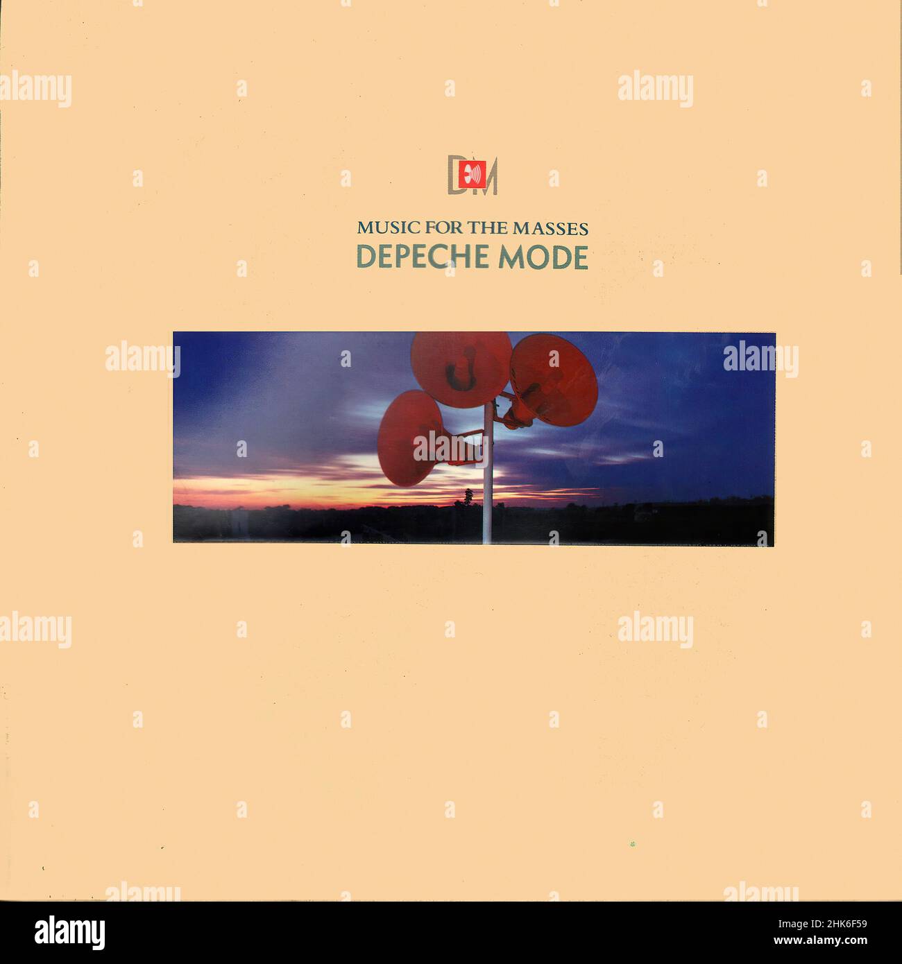 Couverture Vintage vinyle - Depeche mode - musique pour les masses - D - 1987 Banque D'Images