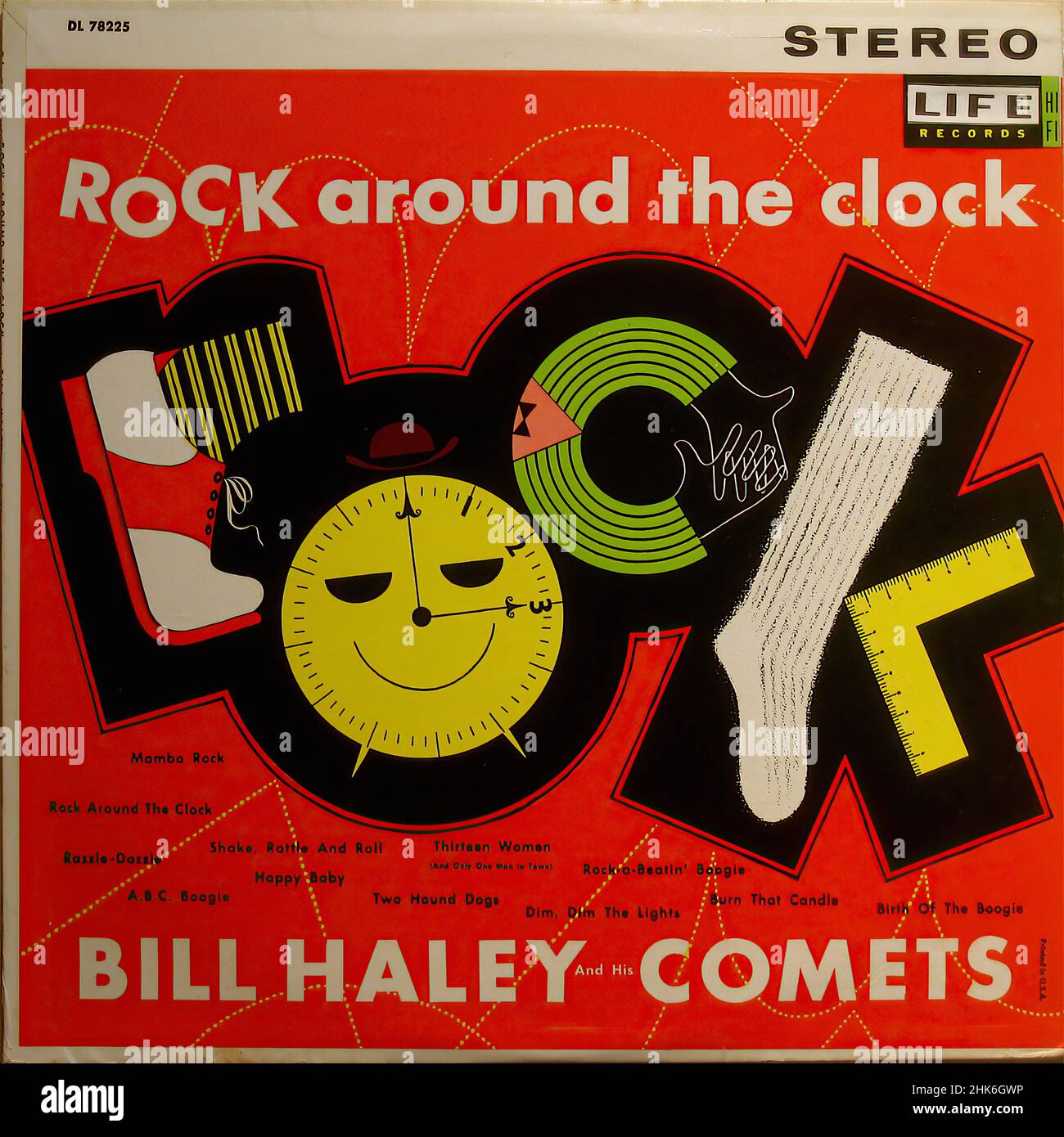 Couverture Vintage vinyle - Bill Haley et ses comètes - Rock Around the  Clock Photo Stock - Alamy