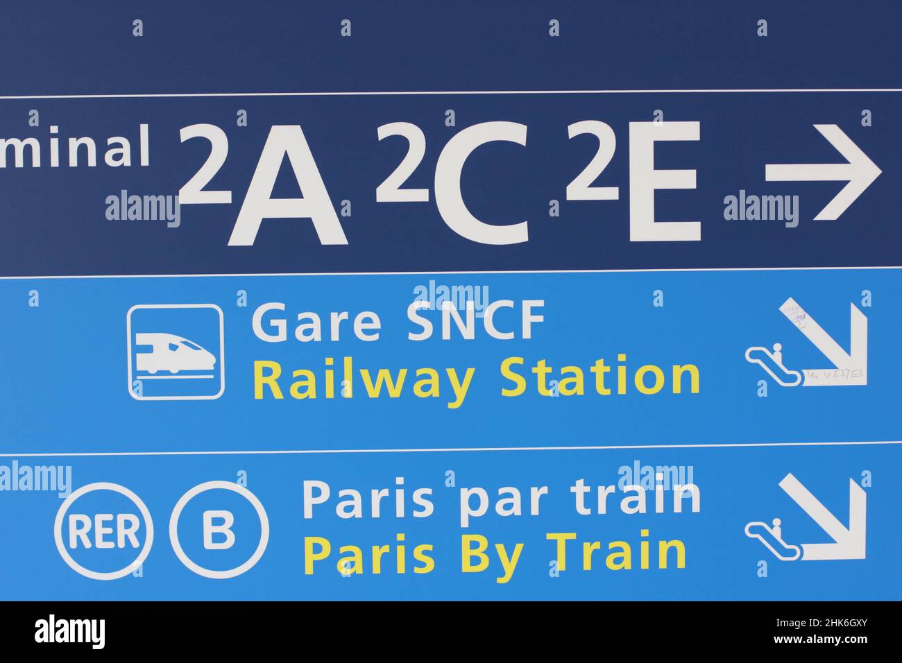 Aéroport Charles de Gaulle à Paris France Banque D'Images