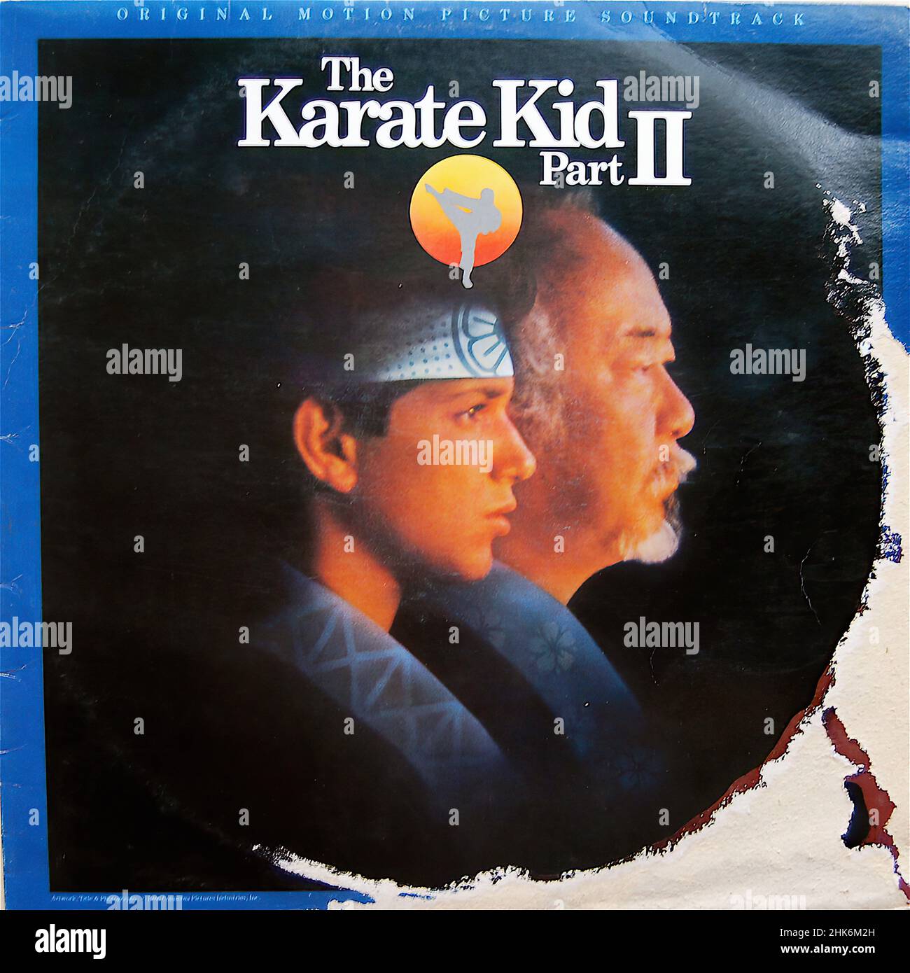 Couverture Vintage vinyle - film Soundtrack - The Karate Kid II Banque D'Images