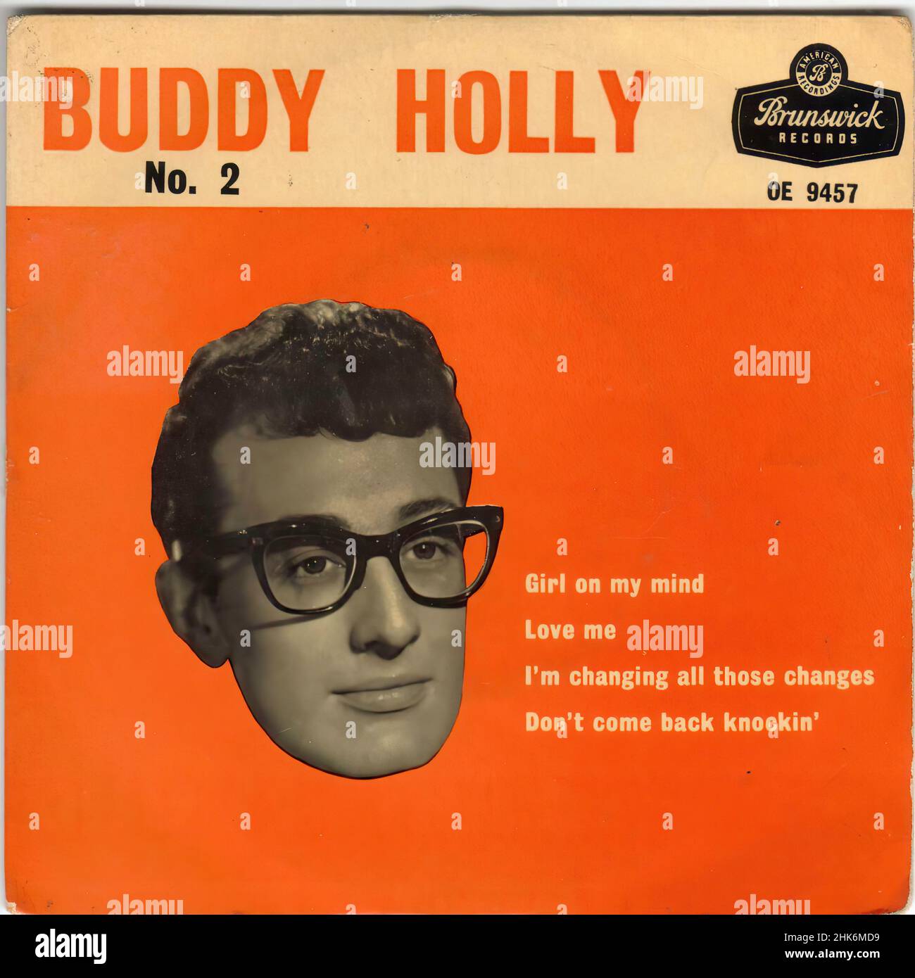 Couverture Vintage vinyle - Holly,Buddy - No.2 - Girl on My Mind - UK - 1959 Banque D'Images