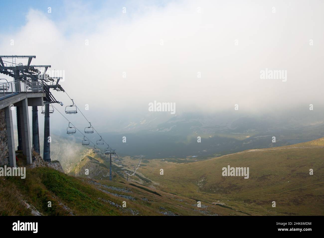 Vue depuis Kasprowy Wierch, Tatry, Pologne. Banque D'Images