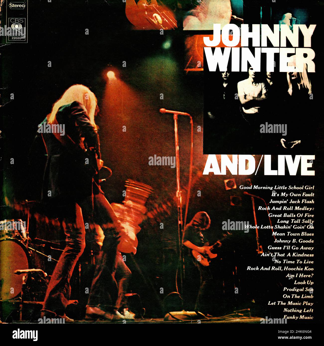 Couverture Vintage Vintage Vinyl record - Winter, Johnny and & Johnny Winter and - Live - NL - 1970 + 1971- Edition 74 Banque D'Images