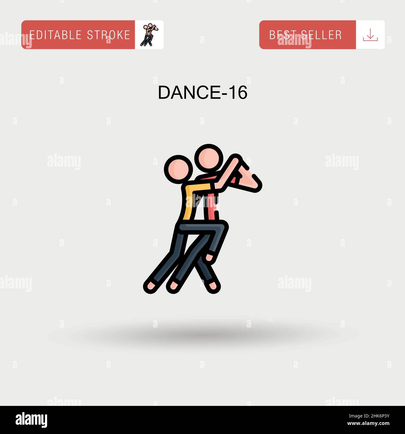 Icône de vecteur simple Dance-16. Illustration de Vecteur