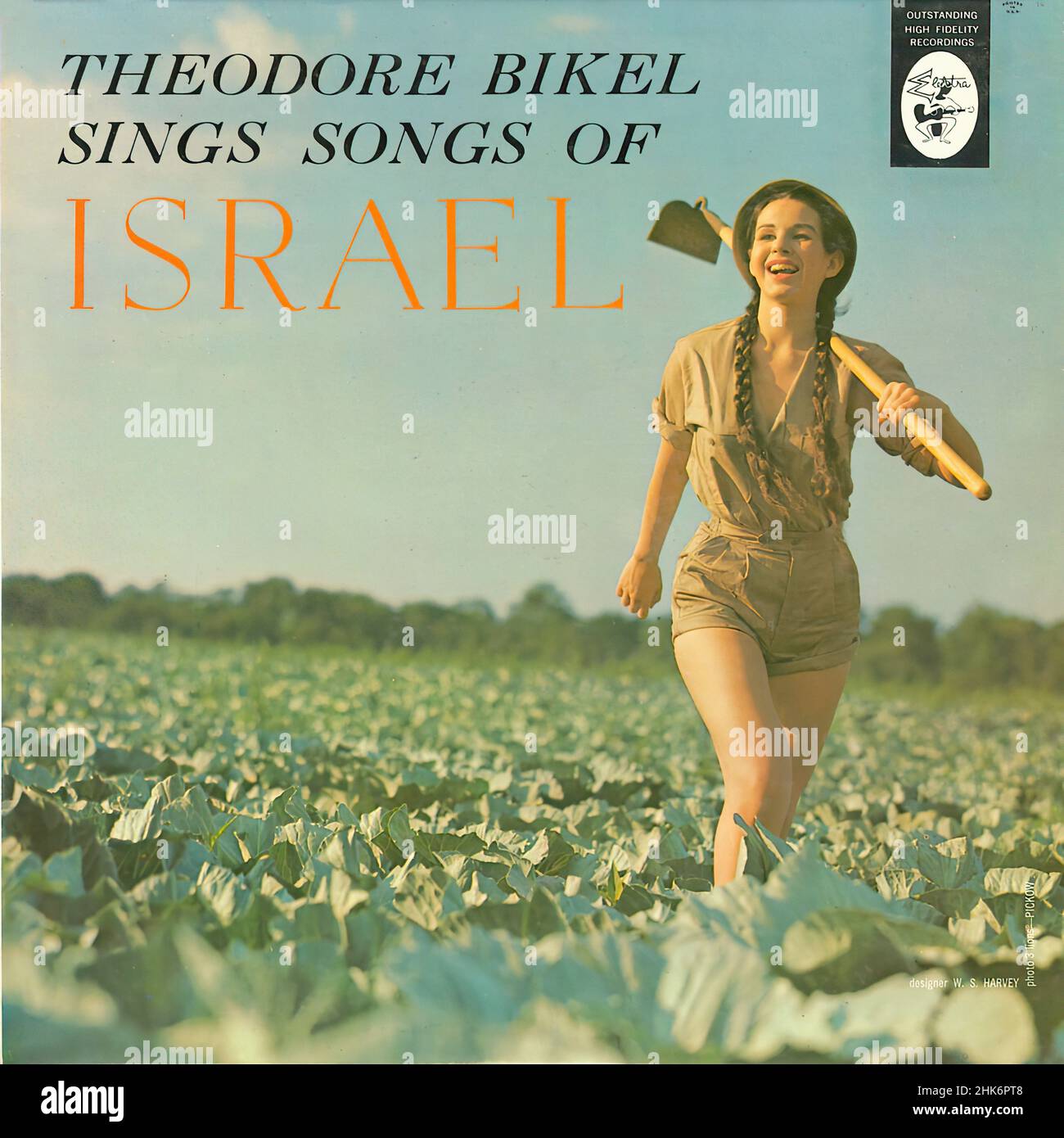 Theodore Bikel chante des chansons d'Israël - Vintage Vinyl Album Banque D'Images