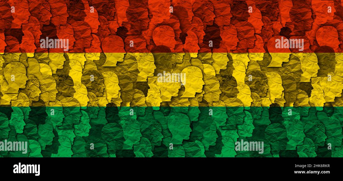 Célébration du mois de l'histoire des Noirs et partenariat diversifié Uni pour la diversité et la culture africaine fierté multiculturelle dans une illustration de 3D. Banque D'Images