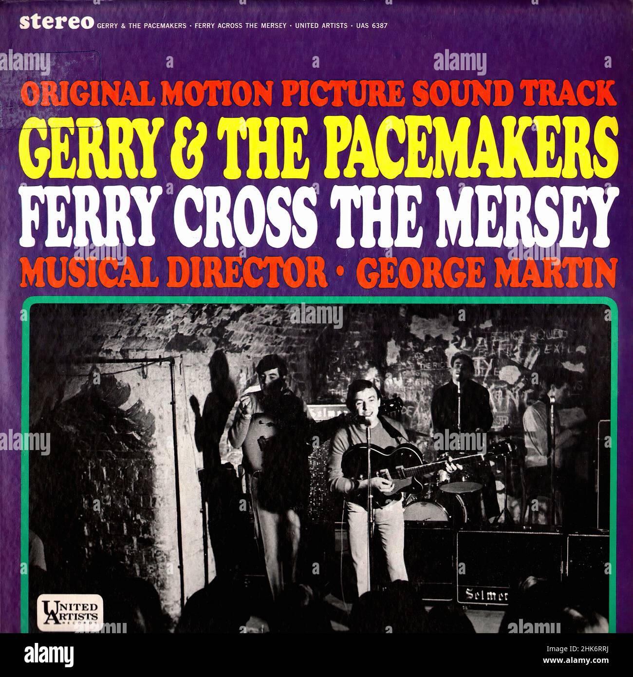 Couverture Vintage Vinyl record - Gerry & The pacemakers - Ferry Cross The Mersey - US - 1965 Banque D'Images