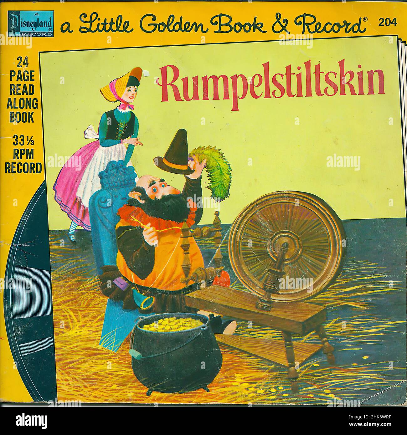 Couverture Vintage vinyle - Storybook Record - Rumpelstiltskin Banque D'Images