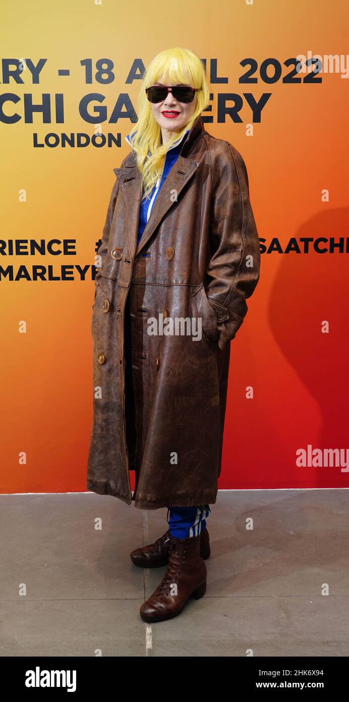 PAM Hogg arrive pour la première mondiale de l'expérience Bob Marley One Love à la Saatchi Gallery, Londres.Date de la photo: Mercredi 2 février 2022. Banque D'Images