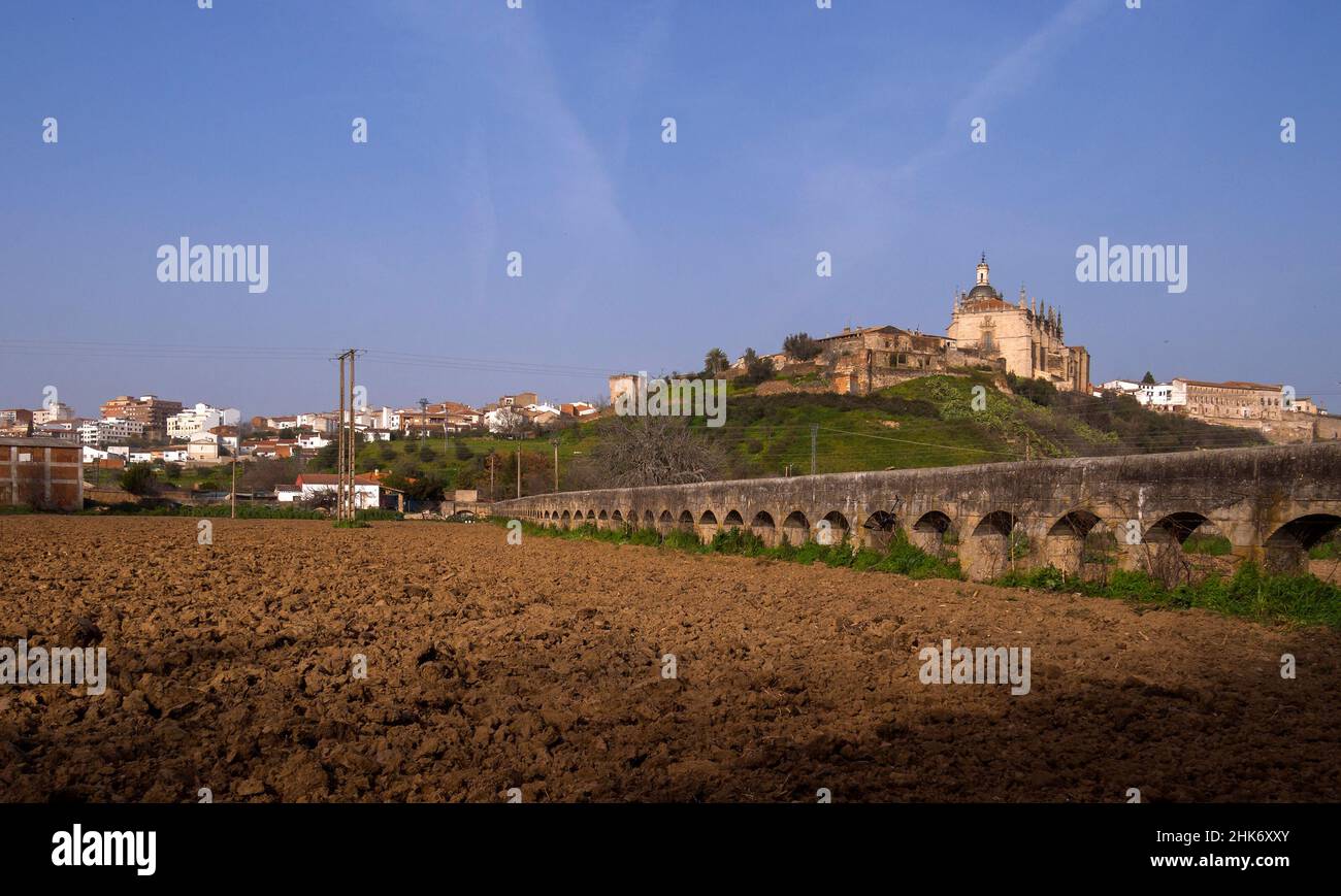 Vista de Coria con Catedral.Cáceres.Estrémadure.Espagne Banque D'Images