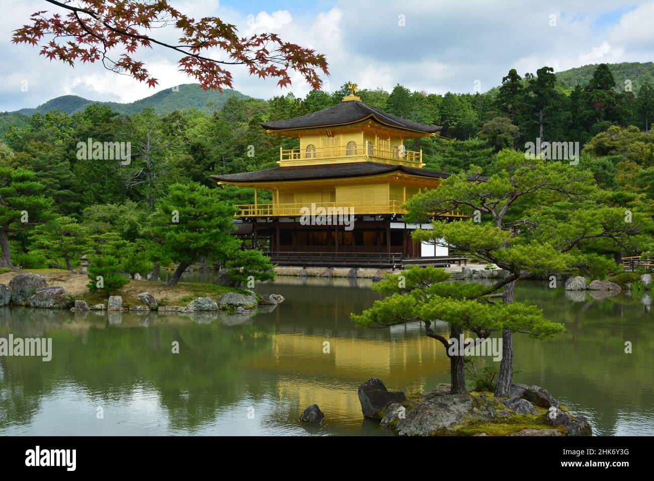 Japon, Kyoto, Pavillon d'or Kinkakuji Banque D'Images