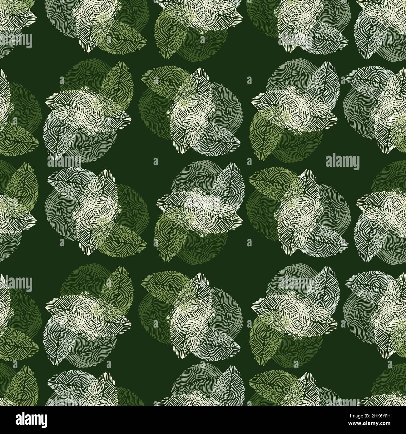 Motif moderne sans coutures feuilles de palmier avec imprimé tropical dessiné à la main.Fond de nature moderne.Illustration vectorielle pour les imprimés textiles de saison, tissu, b Illustration de Vecteur