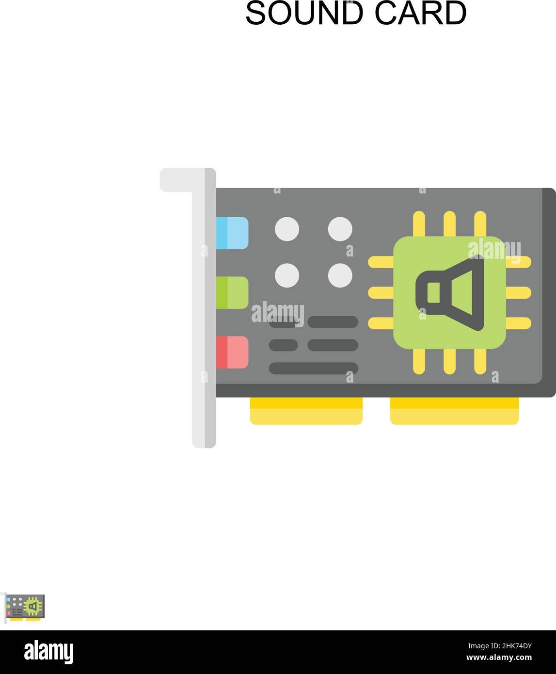 Icône de vecteur simple de carte son.Modèle de conception de symbole d'illustration pour élément d'interface utilisateur Web mobile. Illustration de Vecteur