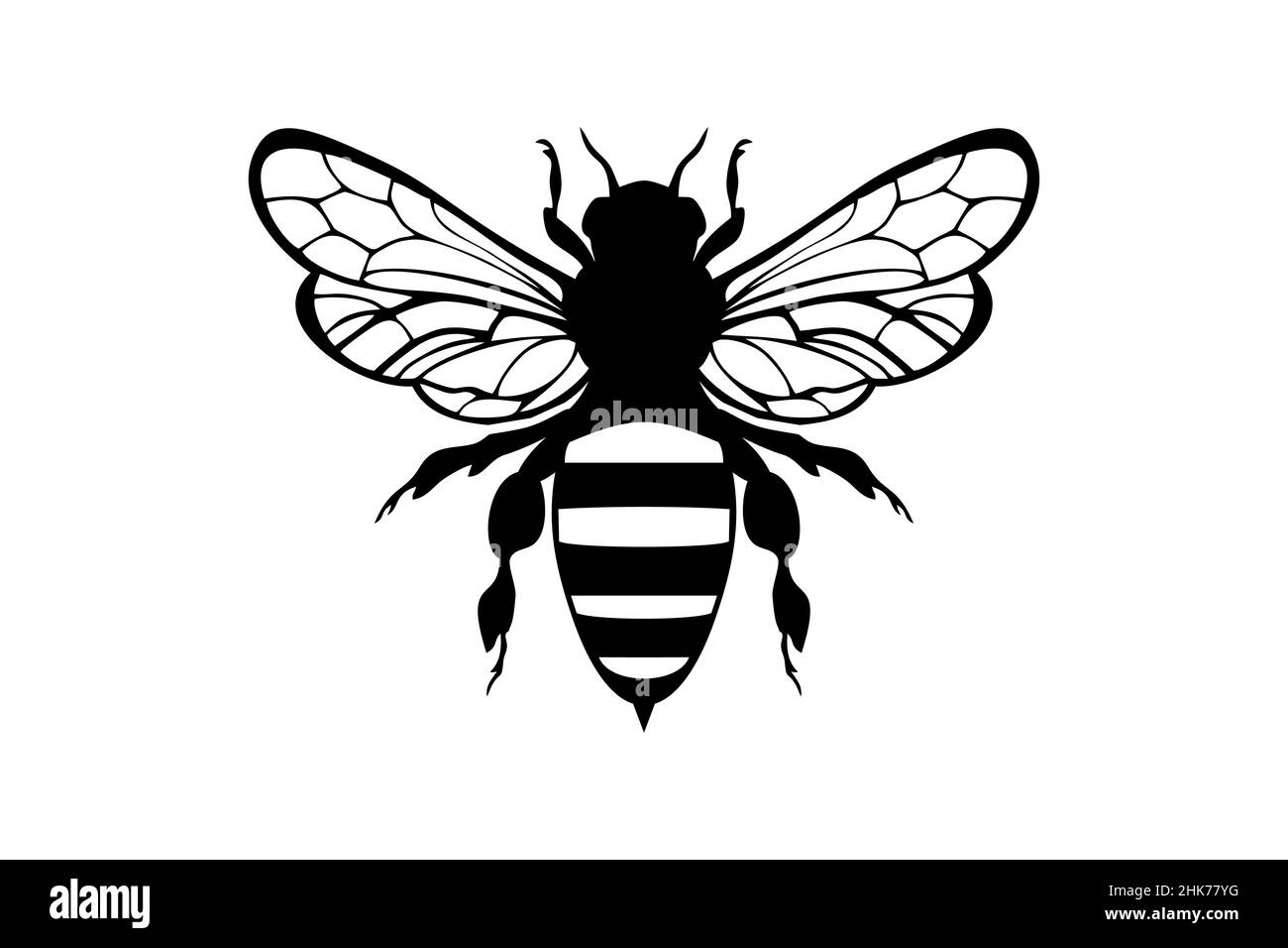 Icône abeille.Personnage d'insecte.Abeille volante de dessin animé.Vecteur isolé sur fond blanc. Illustration de Vecteur