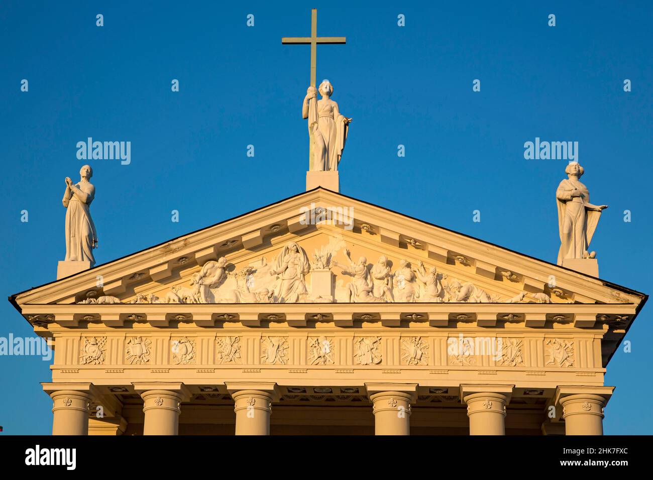 Frise de la cathédrale Arkikatedra Bazilika, Vilnius, Lituanie, Vilnius, Lituanie Banque D'Images