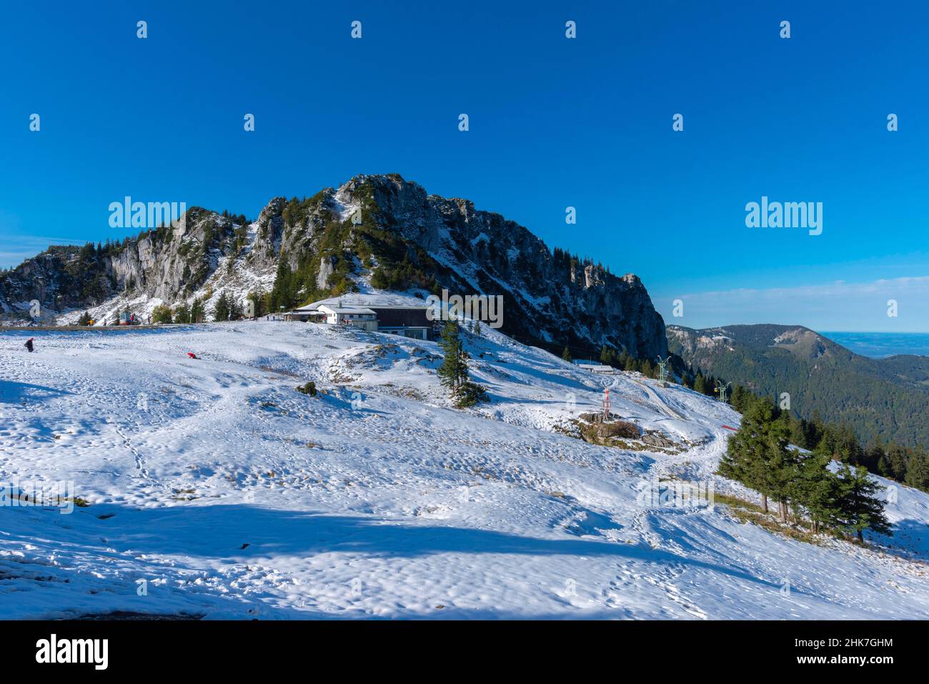 Station de téléphérique de Kampenwand, Kampenwand, Aschau, Chiemgau, Bavière,Allemagne, Aschau, Bavière, Allemagne Banque D'Images