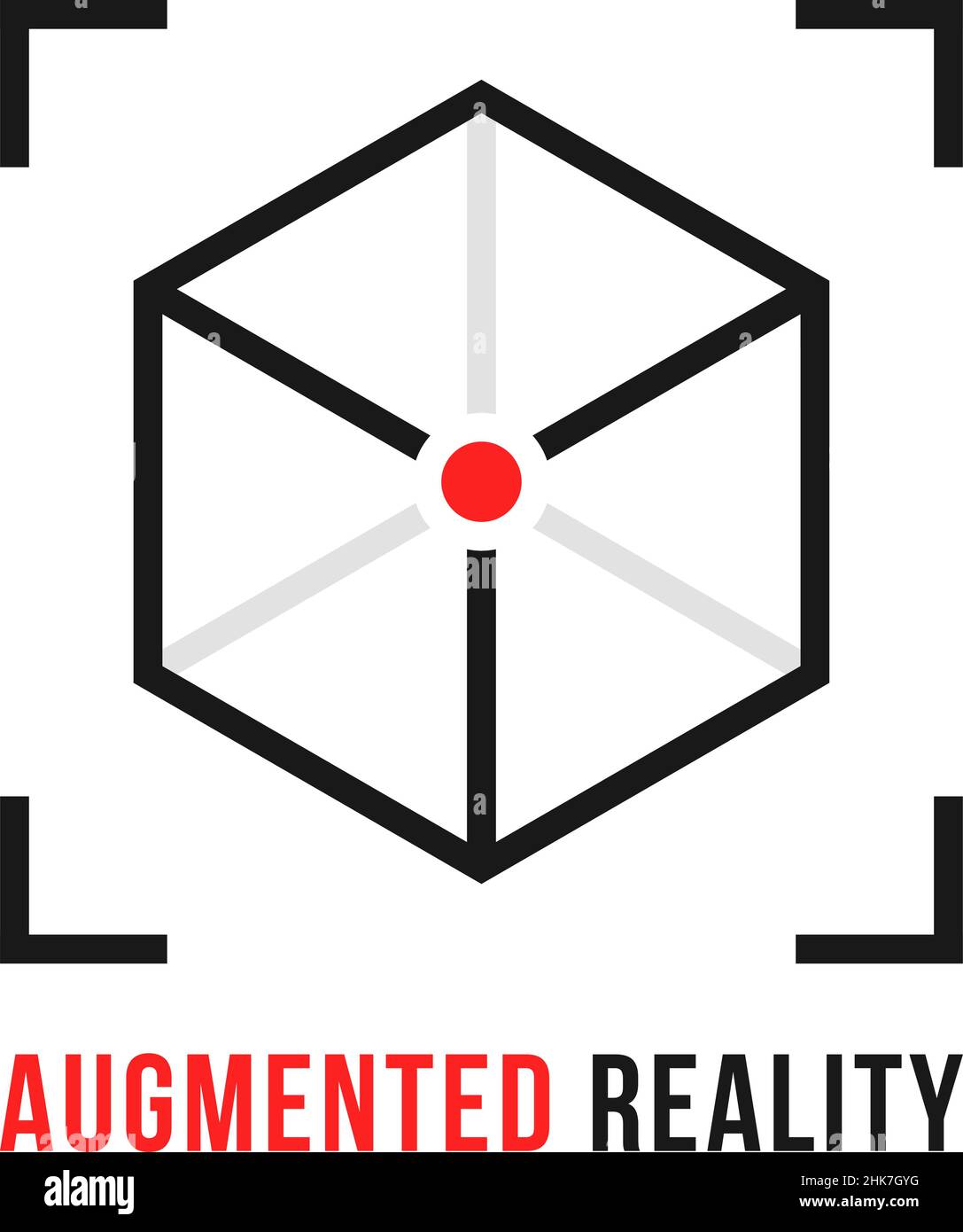 réalité augmentée avec cube fin Illustration de Vecteur