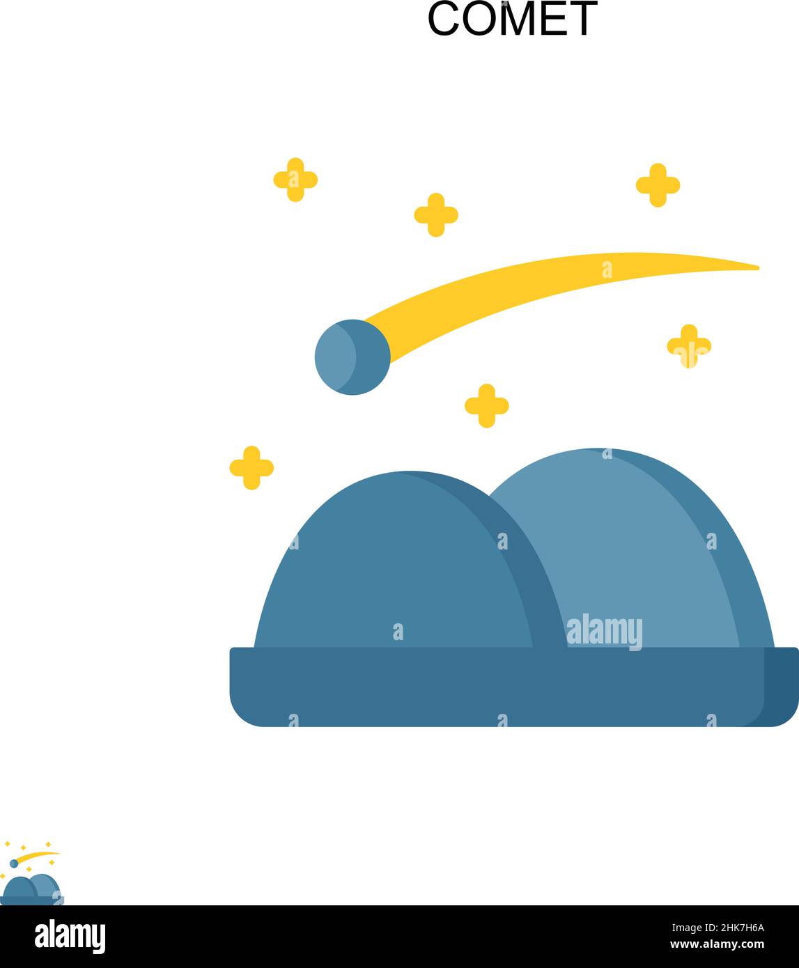 Comet simple vector.Modèle de conception de symbole d'illustration pour élément d'interface utilisateur Web mobile. Illustration de Vecteur