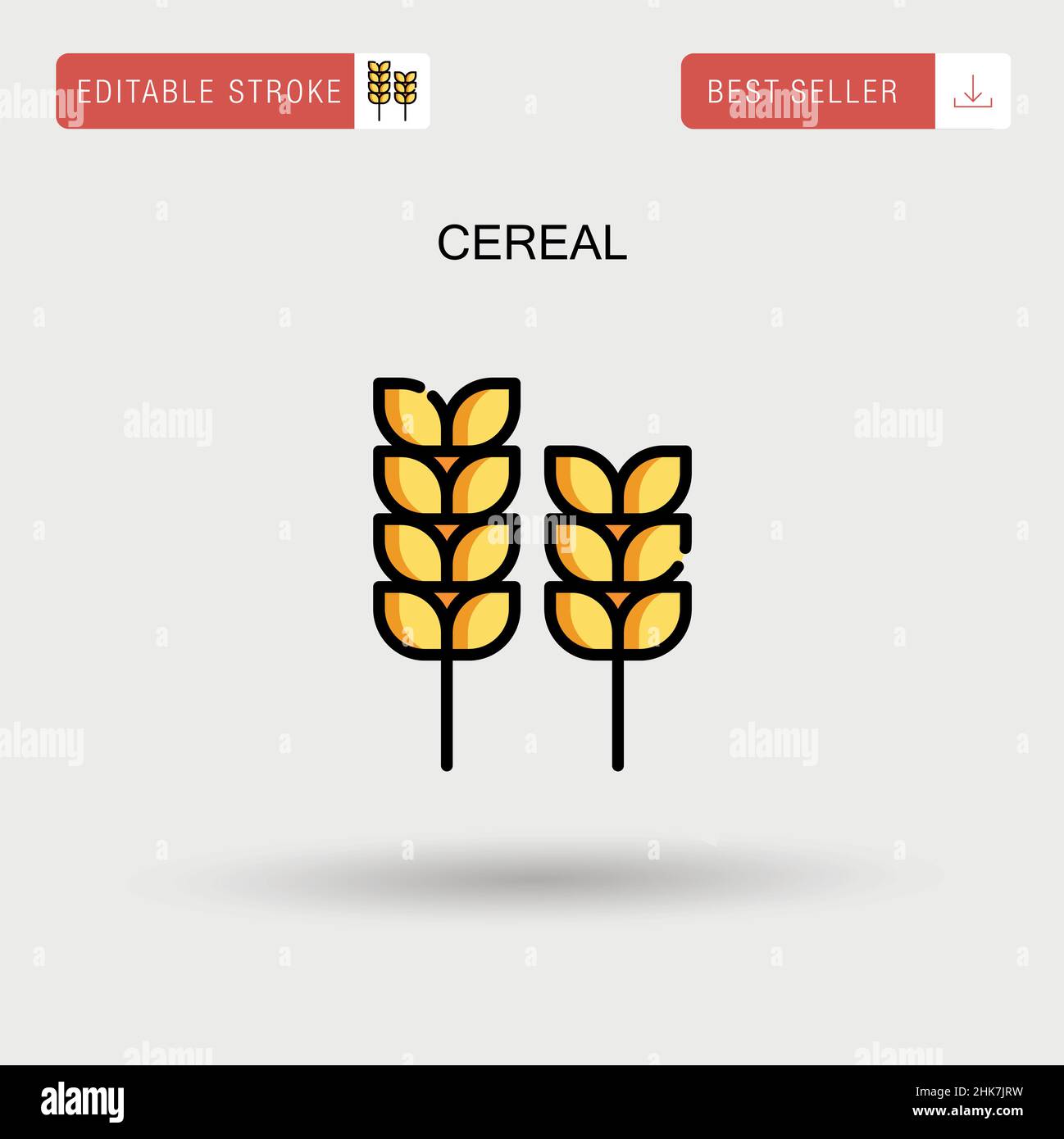Icône de vecteur simple de céréales. Illustration de Vecteur