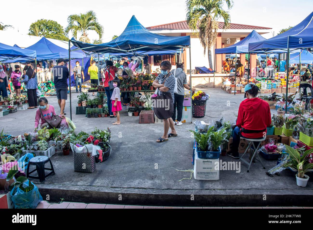 Tamparuli marché du mercredi Sabah Bornéo Malaisie Banque D'Images