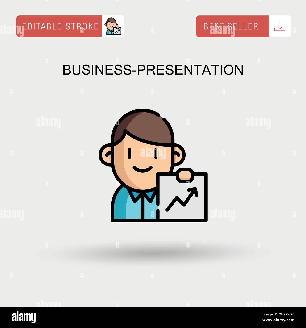 Icône de vecteur simple de présentation professionnelle. Illustration de Vecteur