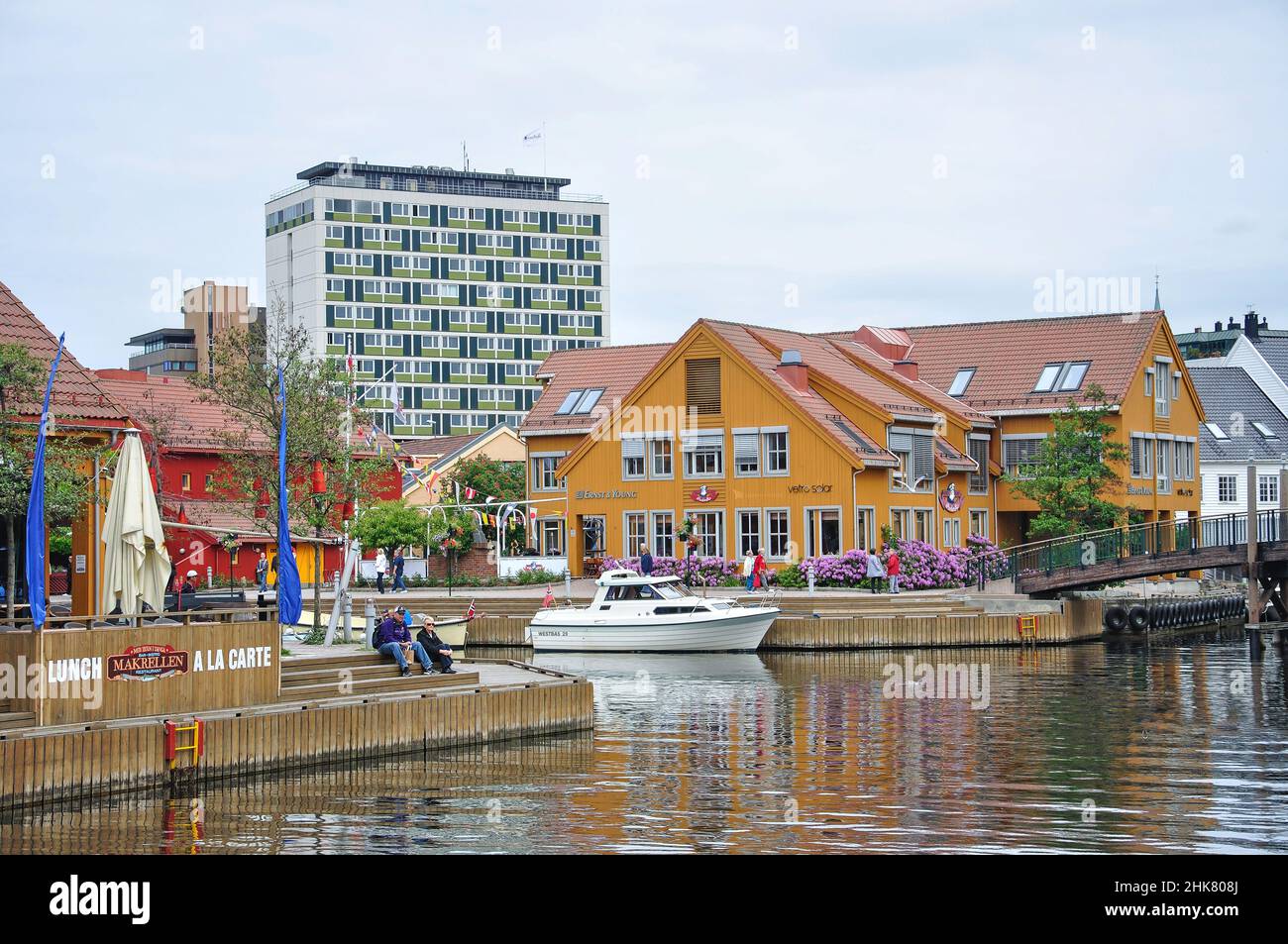 Pieder RO Restaurant in Fish Market (Fiskebrygga), Gravane, Kristiansand (Christiansand), Agder County, Norvège Banque D'Images