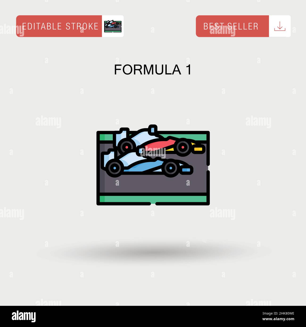 Icône de vecteur simple Formula 1. Illustration de Vecteur