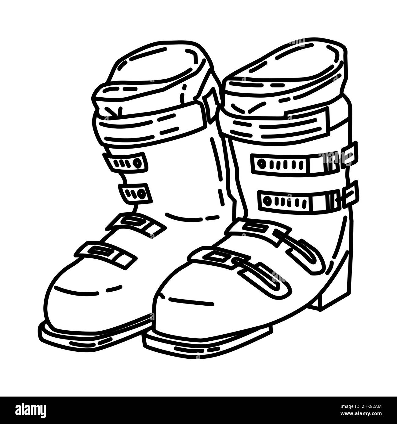 Chaussures de ski Banque d'images vectorielles - Alamy