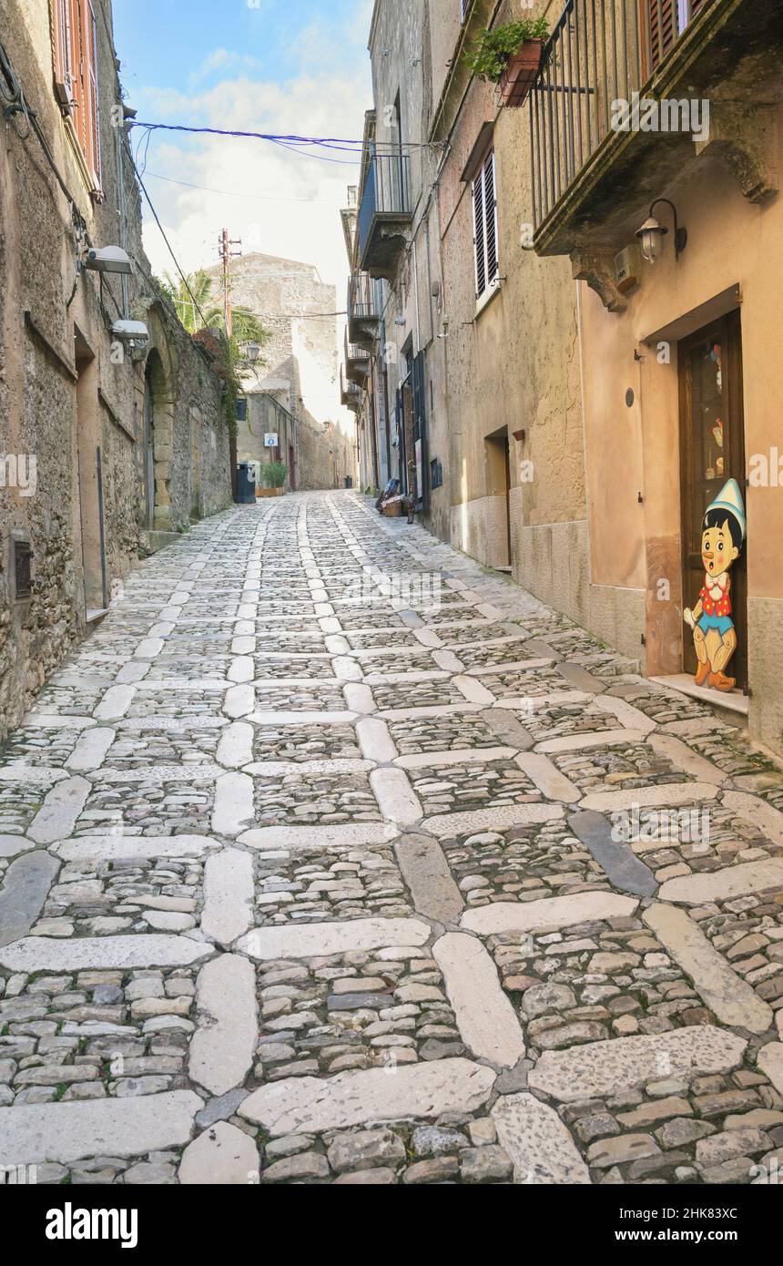 Erice village, Sicile, Italie Banque D'Images