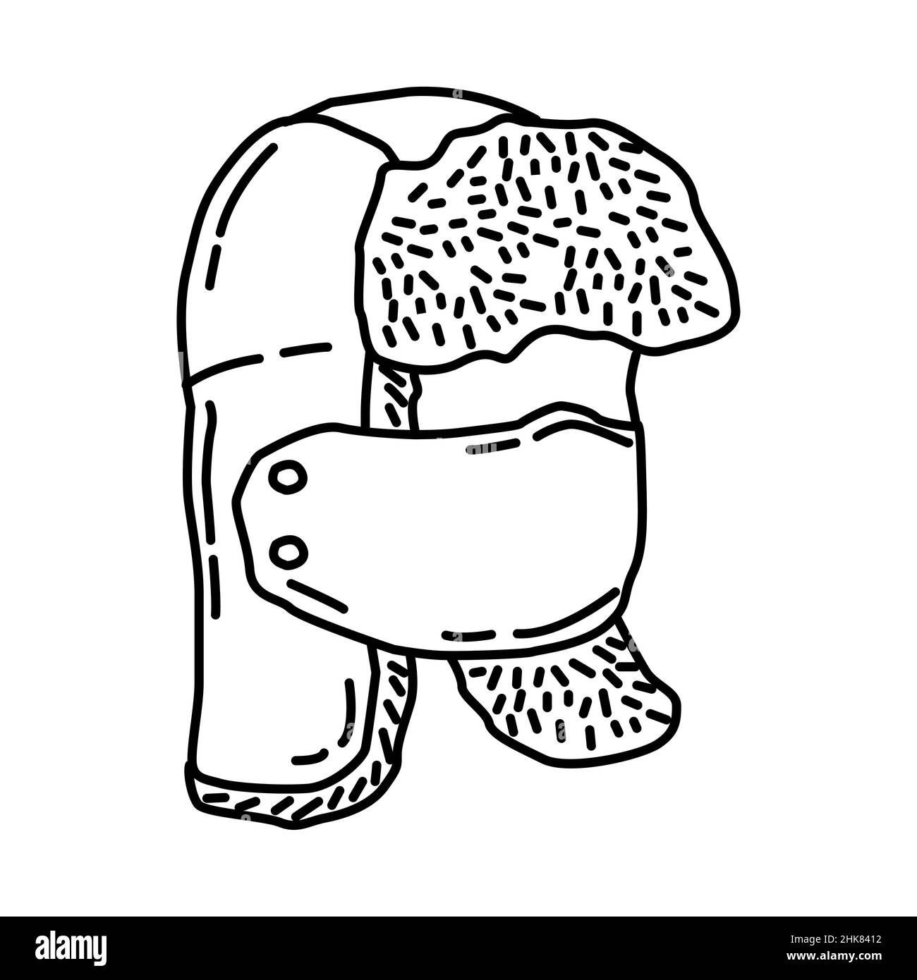 Casquette de snowboard d'hiver pour femmes partie des accessoires et activités d'hiver ensemble d'icônes dessinées à la main Vector. Illustration de Vecteur