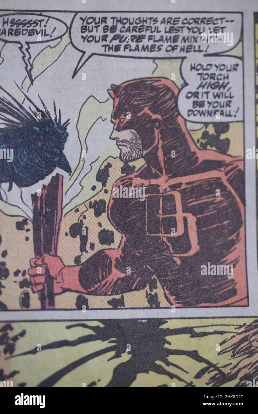 Bande dessinée de daredevil Banque D'Images