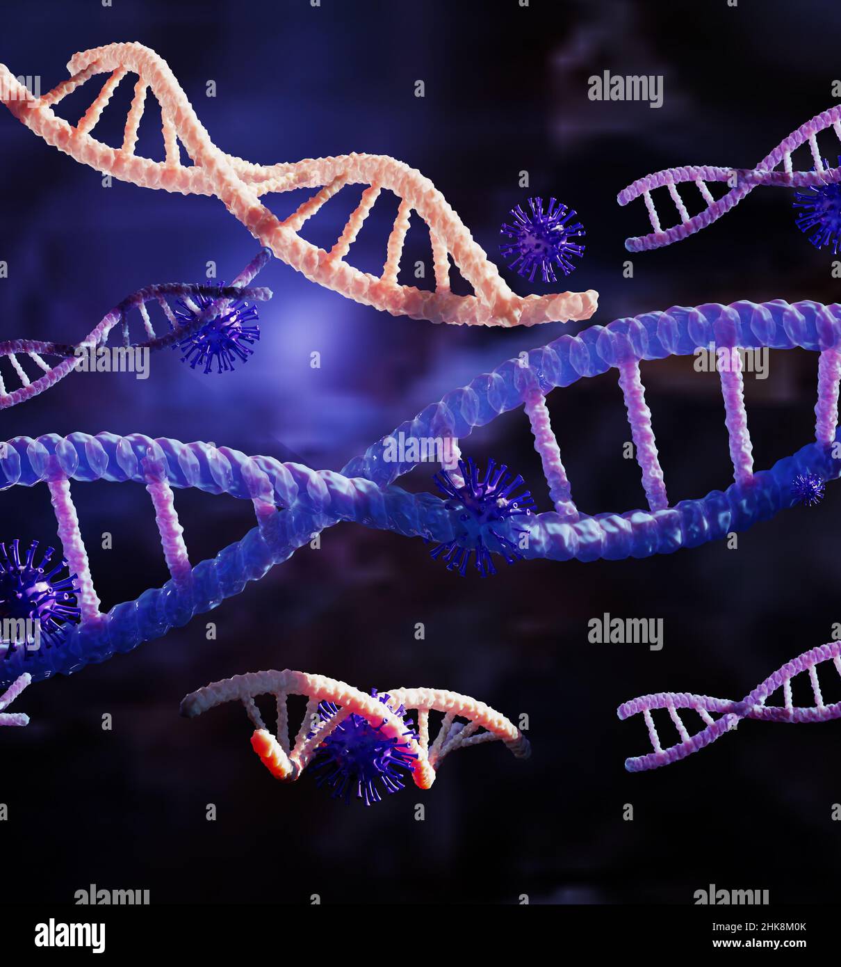 infection virale de la grippe du coronavirus covid-19, maladie pandémique du virus corona 3d Banque D'Images