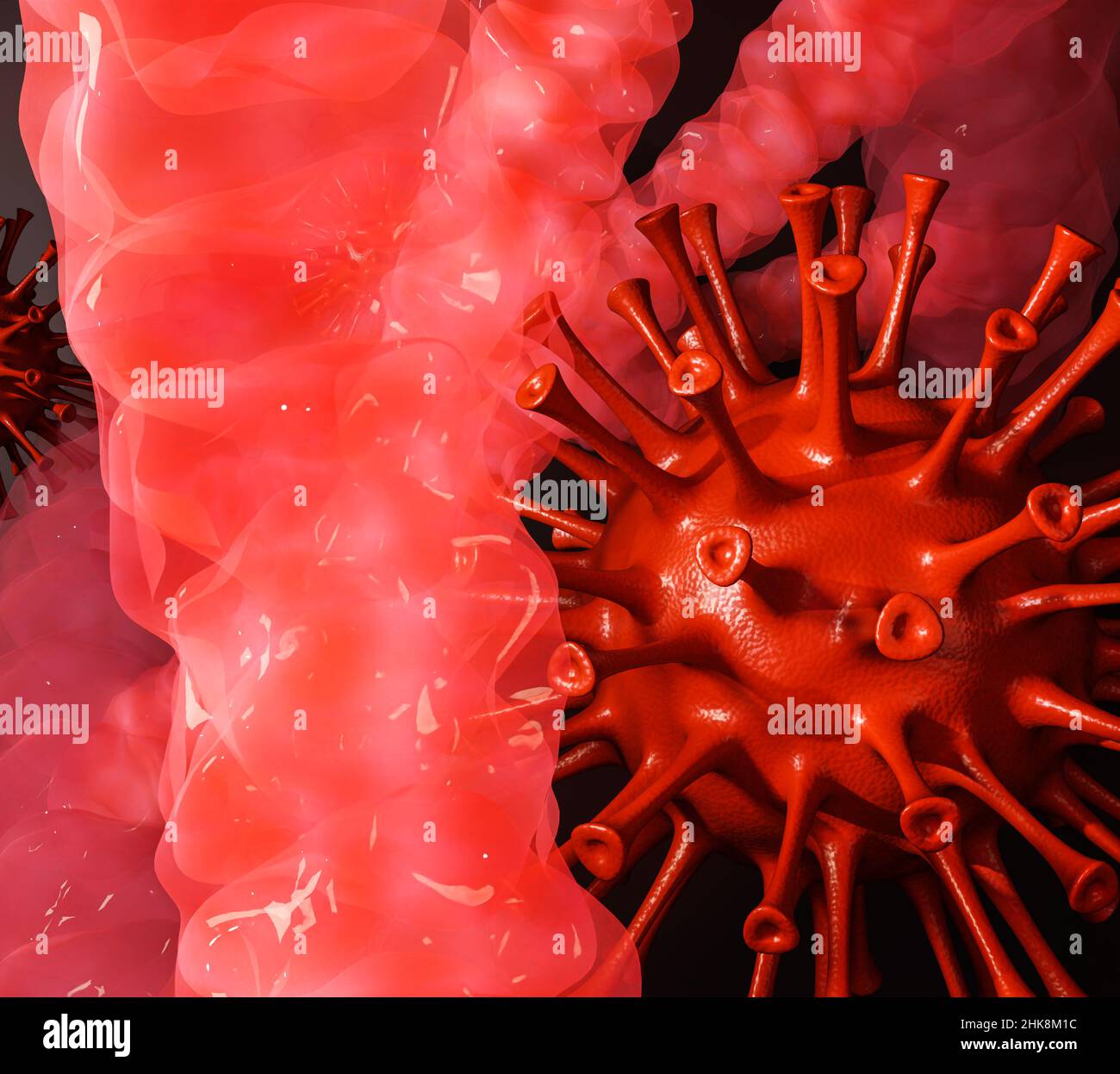 infection virale de la grippe du coronavirus covid-19, maladie pandémique du virus corona 3d illustration Banque D'Images