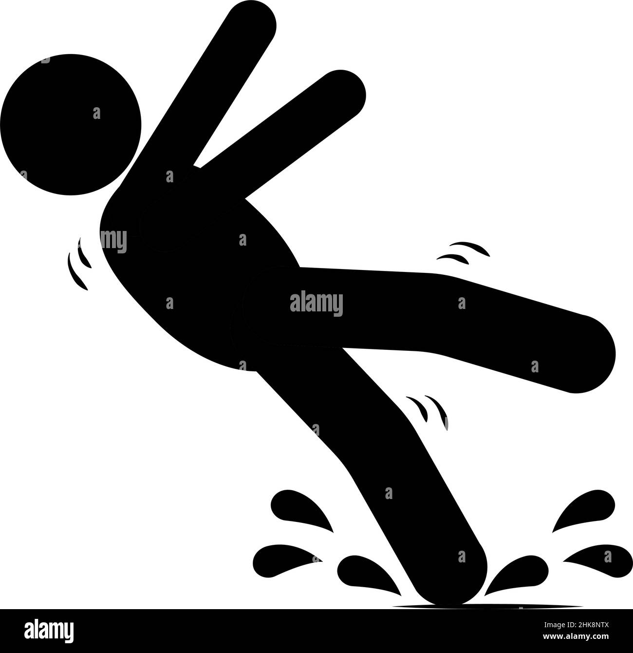 risque de chute de sol mouillé Illustration de Vecteur