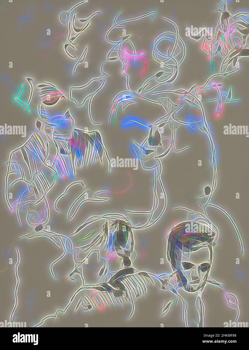 Inspiré par parmi les études de figure étude de la femme de l'artiste. Études de figure, repensée par Artotop. L'art classique réinventé avec une touche moderne. Conception de lumière chaleureuse et gaie, de luminosité et de rayonnement de lumière. La photographie s'inspire du surréalisme et du futurisme, embrassant l'énergie dynamique de la technologie moderne, du mouvement, de la vitesse et révolutionne la culture Banque D'Images